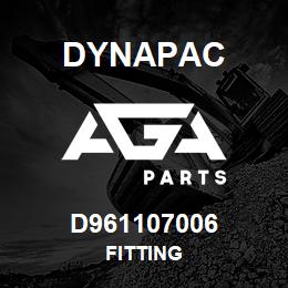 D961107006 Dynapac FITTING | AGA Parts