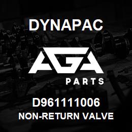 D961111006 Dynapac NON-RETURN VALVE | AGA Parts