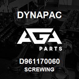 D961170060 Dynapac SCREWING | AGA Parts