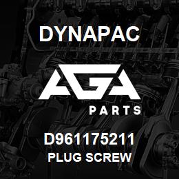 D961175211 Dynapac PLUG SCREW | AGA Parts