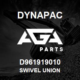 D961919010 Dynapac SWIVEL UNION | AGA Parts