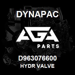 D963076600 Dynapac HYDR VALVE | AGA Parts