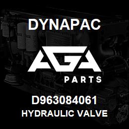 D963084061 Dynapac HYDRAULIC VALVE | AGA Parts