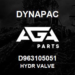 D963105051 Dynapac HYDR VALVE | AGA Parts