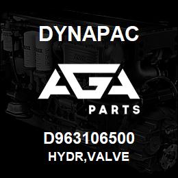 D963106500 Dynapac HYDR,VALVE | AGA Parts