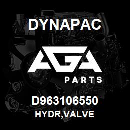 D963106550 Dynapac HYDR,VALVE | AGA Parts