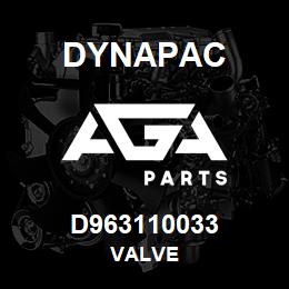 D963110033 Dynapac VALVE | AGA Parts