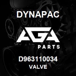 D963110034 Dynapac VALVE | AGA Parts