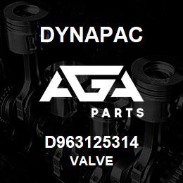 D963125314 Dynapac VALVE | AGA Parts