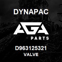 D963125321 Dynapac VALVE | AGA Parts