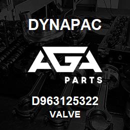 D963125322 Dynapac VALVE | AGA Parts