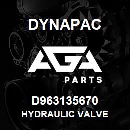 D963135670 Dynapac HYDRAULIC VALVE | AGA Parts