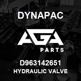 D963142651 Dynapac HYDRAULIC VALVE | AGA Parts