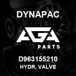 D963155210 Dynapac HYDR, VALVE | AGA Parts