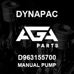 D963155700 Dynapac MANUAL PUMP | AGA Parts