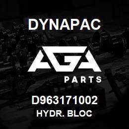 D963171002 Dynapac HYDR. BLOC | AGA Parts