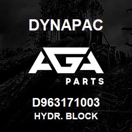 D963171003 Dynapac HYDR. BLOCK | AGA Parts