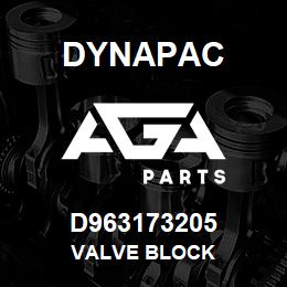 D963173205 Dynapac VALVE BLOCK | AGA Parts