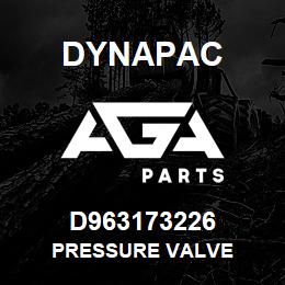 D963173226 Dynapac PRESSURE VALVE | AGA Parts