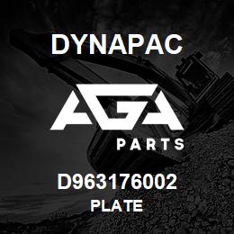 D963176002 Dynapac PLATE | AGA Parts