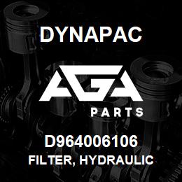 D964006106 Dynapac FILTER, HYDRAULIC | AGA Parts