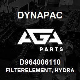 D964006110 Dynapac FILTERELEMENT, HYDRAULIC | AGA Parts