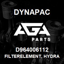 D964006112 Dynapac FILTERELEMENT, HYDRAULIC | AGA Parts