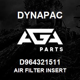 D964321511 Dynapac AIR FILTER INSERT | AGA Parts