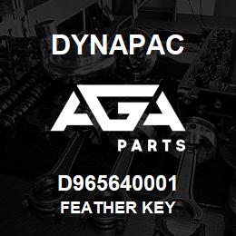 D965640001 Dynapac FEATHER KEY | AGA Parts