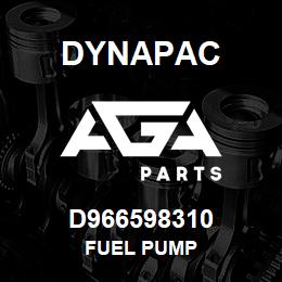 D966598310 Dynapac FUEL PUMP | AGA Parts