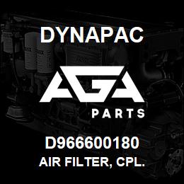 D966600180 Dynapac AIR FILTER, CPL. | AGA Parts