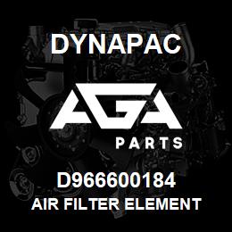 D966600184 Dynapac AIR FILTER ELEMENT | AGA Parts