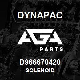 D966670420 Dynapac SOLENOID | AGA Parts