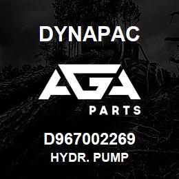 D967002269 Dynapac HYDR. PUMP | AGA Parts