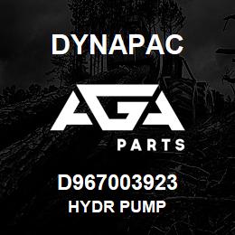 D967003923 Dynapac HYDR PUMP | AGA Parts