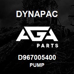 D967005400 Dynapac PUMP | AGA Parts