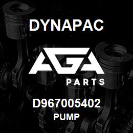 D967005402 Dynapac PUMP | AGA Parts