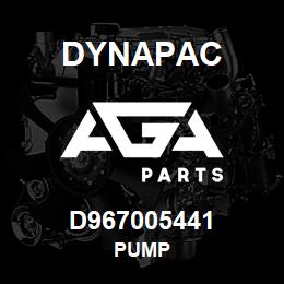 D967005441 Dynapac PUMP | AGA Parts