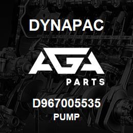 D967005535 Dynapac PUMP | AGA Parts