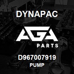 D967007919 Dynapac PUMP | AGA Parts