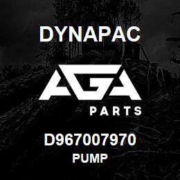 D967007970 Dynapac PUMP | AGA Parts