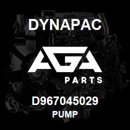 D967045029 Dynapac PUMP | AGA Parts