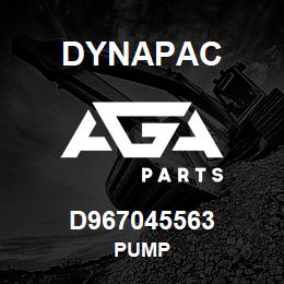 D967045563 Dynapac PUMP | AGA Parts