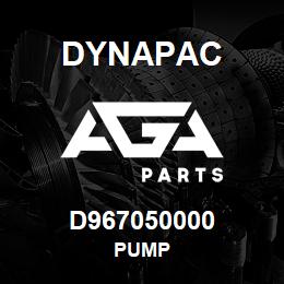 D967050000 Dynapac PUMP | AGA Parts