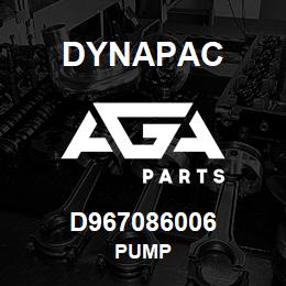 D967086006 Dynapac PUMP | AGA Parts