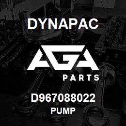 D967088022 Dynapac PUMP | AGA Parts