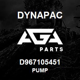 D967105451 Dynapac PUMP | AGA Parts