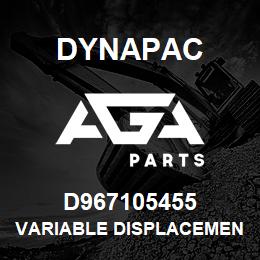 D967105455 Dynapac VARIABLE DISPLACEMENT PUMP | AGA Parts