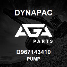 D967143410 Dynapac PUMP | AGA Parts