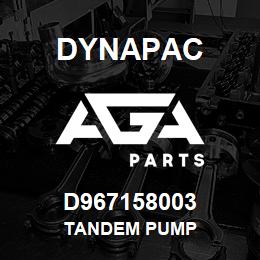 D967158003 Dynapac TANDEM PUMP | AGA Parts